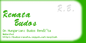 renata budos business card